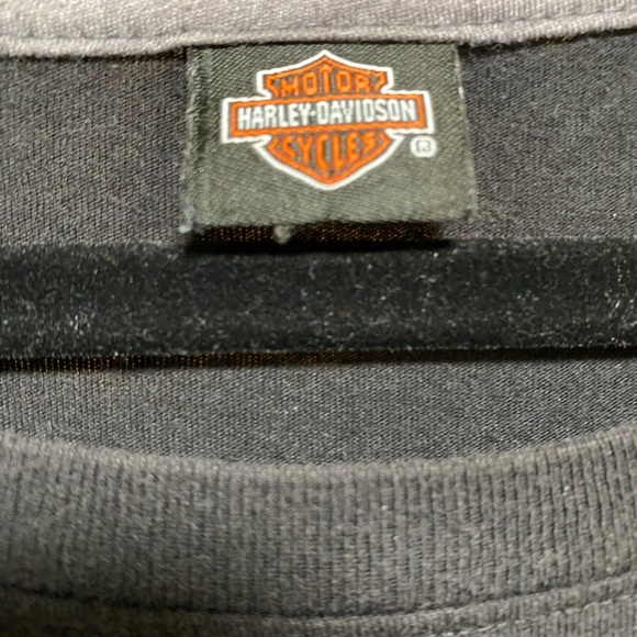 HARLEY DAVIDSON PALM SPRINGS BLACK TEE - M? PLEASE CHECK MEASUREMENTS 4 SIZE - Picture 3 of 6